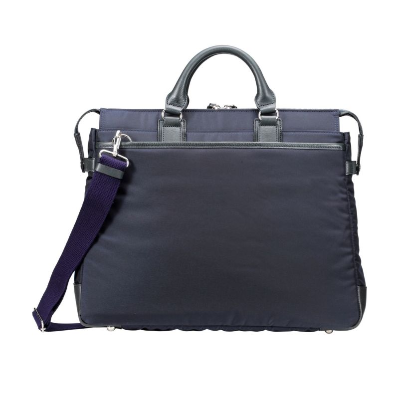 豊岡鞄 ビジネスバッグ 帆布PU×レザー ソフトブリーフケース